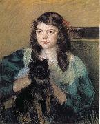 Mary Cassatt The girl holding the dog Spain oil painting artist